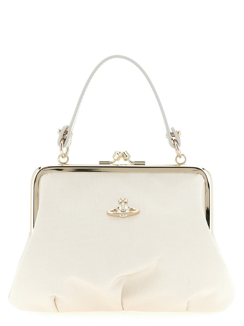 Vivienne Westwood Moiré Fabric 'Granny Frame' Handbag With Orb Logo