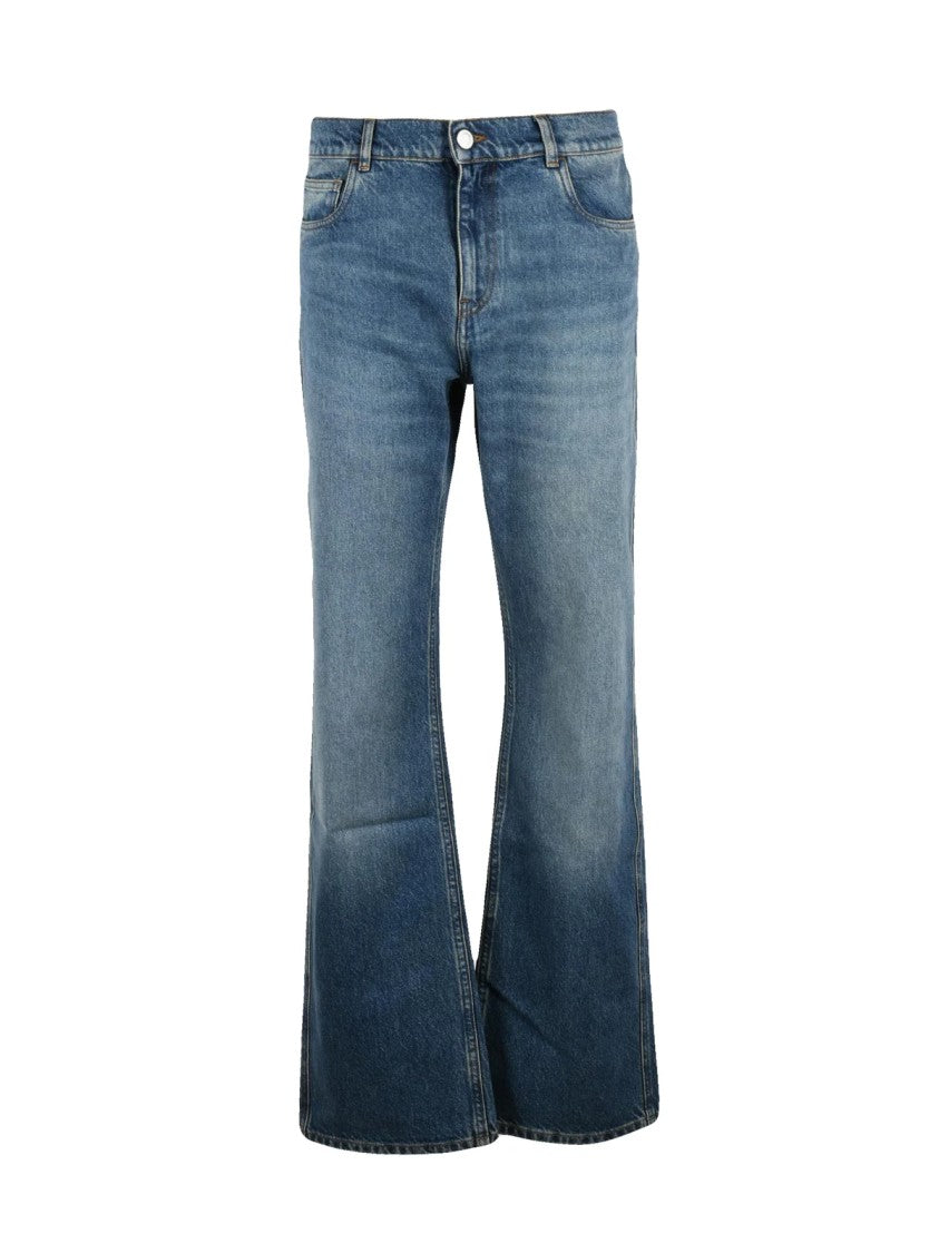 Coperni Classic Blue Denim Wide-Leg Jeans With Minimalist Design