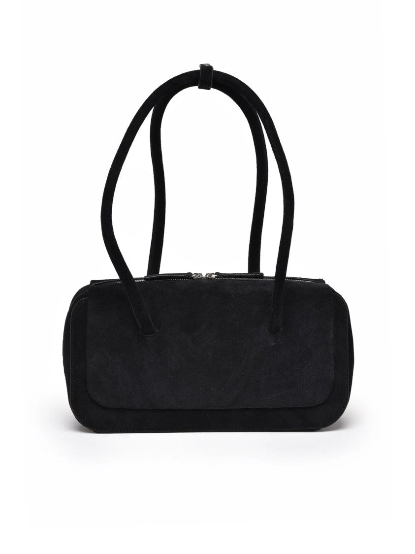 Aesther Ekme Black Lagune Smooth Leather Bowling Bag