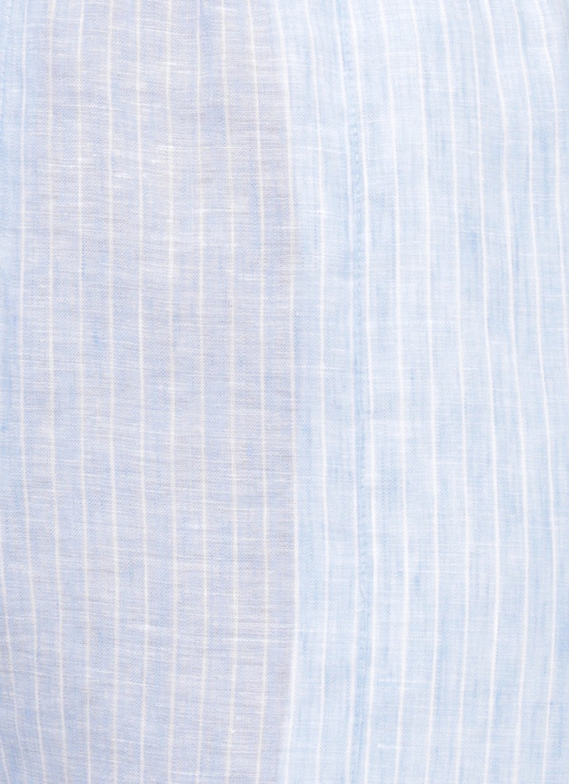 Fabiana Filippi Light Blue Striped Linen Pants