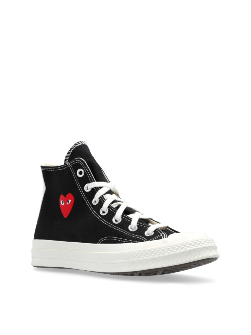 Comme Des Garçons High-Top Sneakers With Iconic Heart Logo