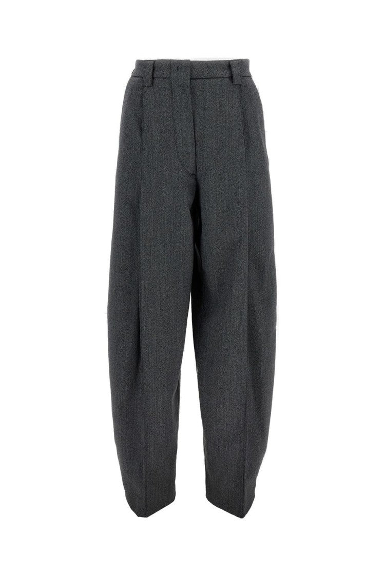 The Latest Tailored Dark Gray Wool Blend Trousers