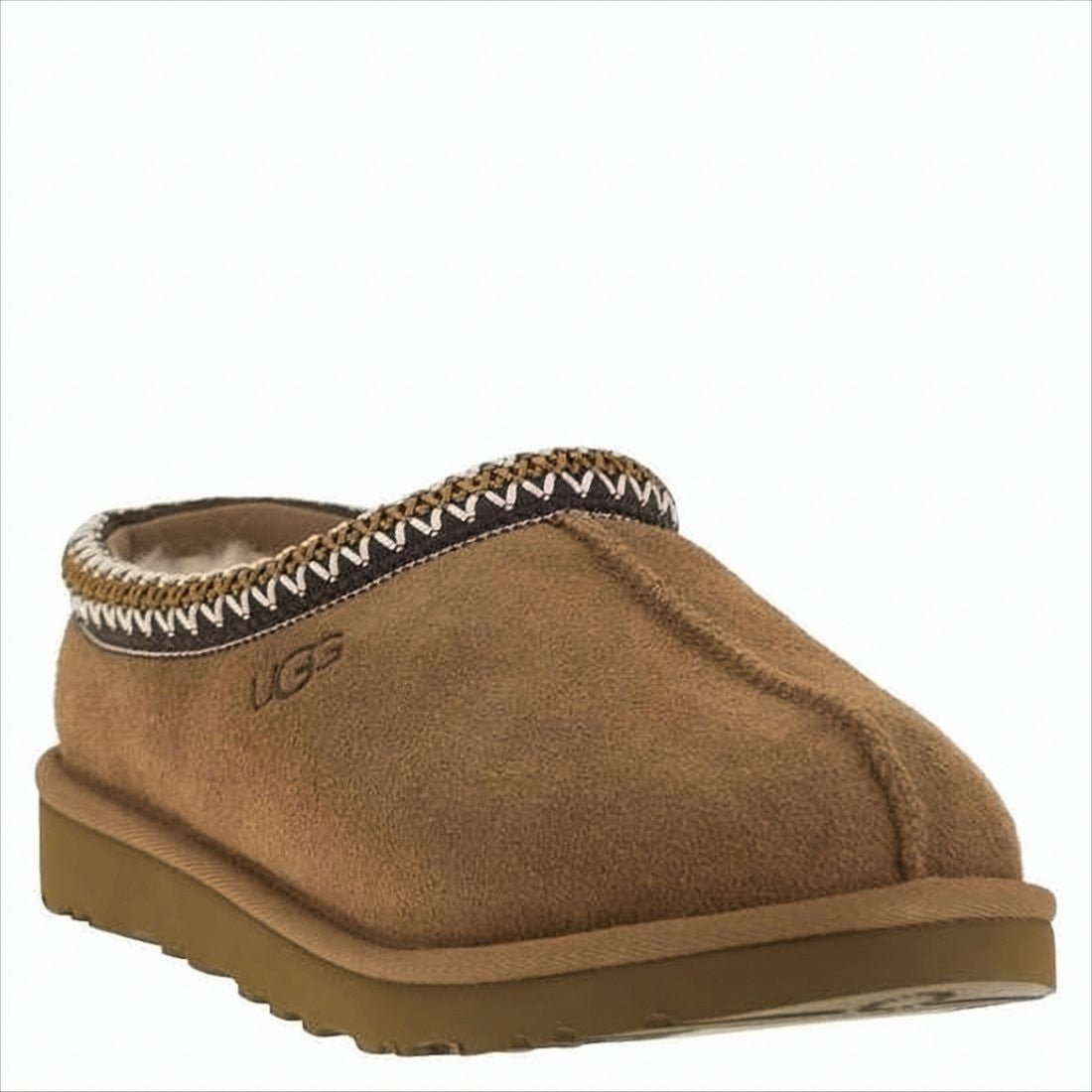 Ugg Slip-On Brown Suede Sneakers With Zigzag Stitch Detail