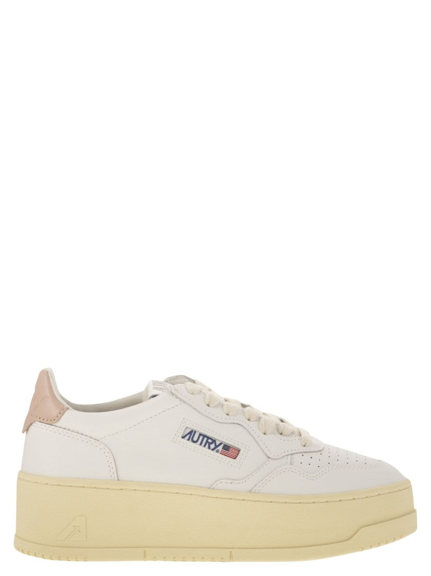 Autry Medalist Platform - Leather Trainers