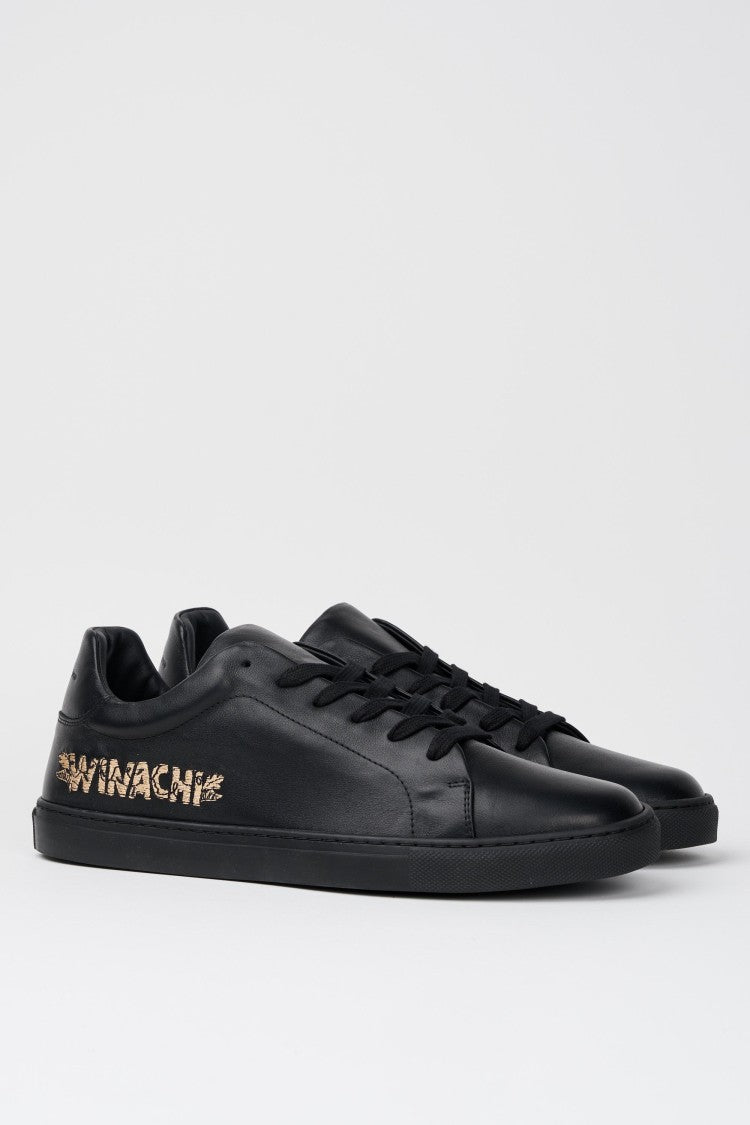 Pantofola D'oro Foro Italico Winachi Black Leather Sneakers