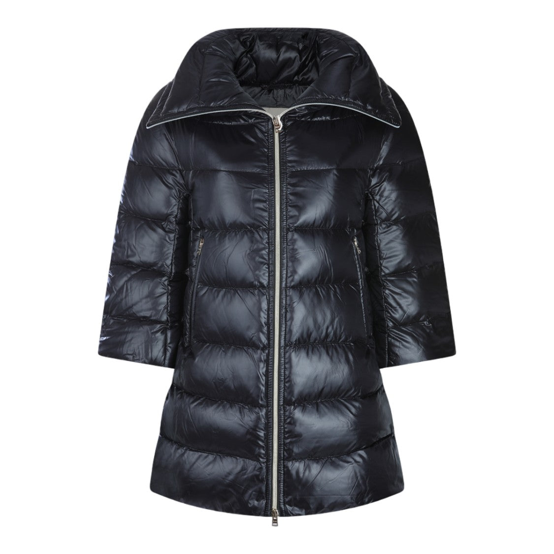 Herno Quilted Puffer Jacket With Structured Collar And Flared Silhouette