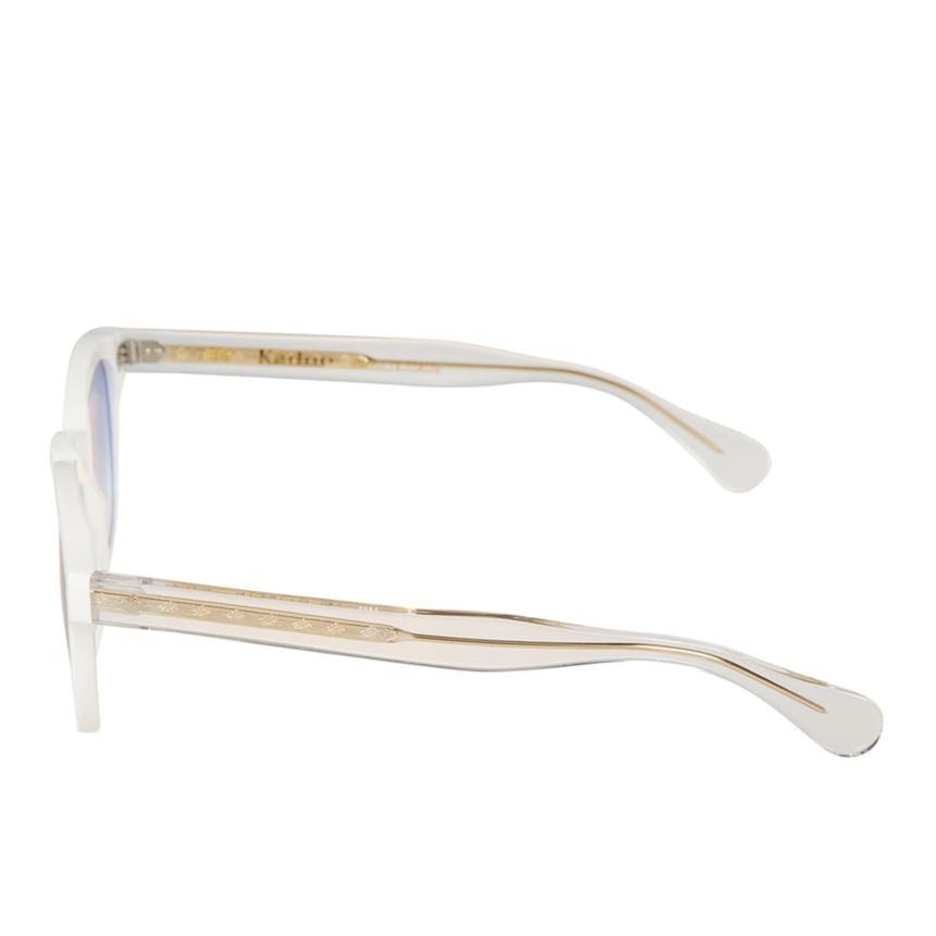Kador White Woody Cal 49 Gradient Blue Square Sunglasses
