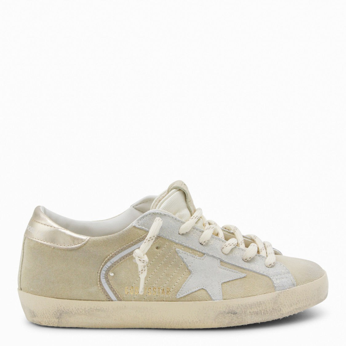 Golden Goose Vintage-Inspired Beige Suede Low-Top Sneakers
