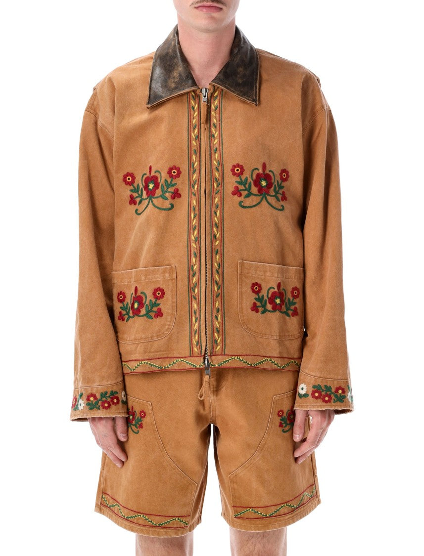 Found Embroidery Jacket Tan Embroidered Jacket