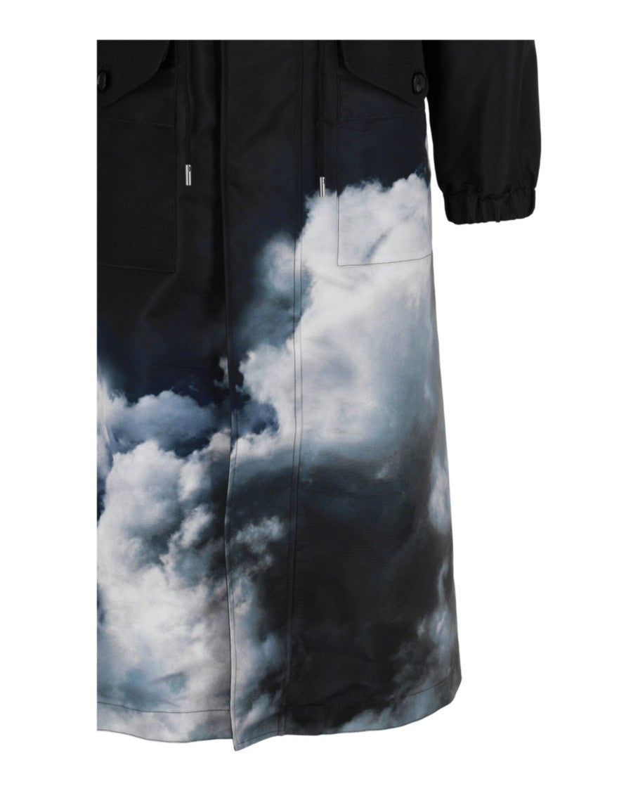 Alexander Mcqueen Storm Sky Print Parka