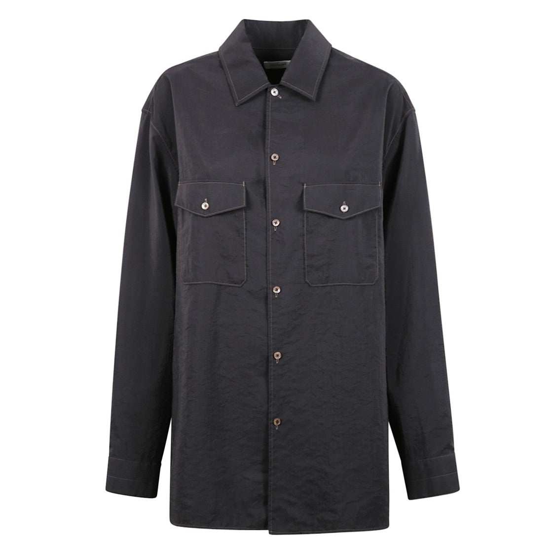 Lemaire Relaxed Silk Shirt With Patch Pockets