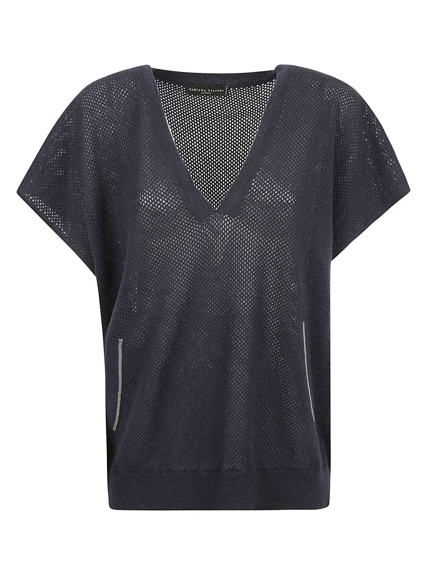 Fabiana Filippi Classic Wool Top With Refined Finish