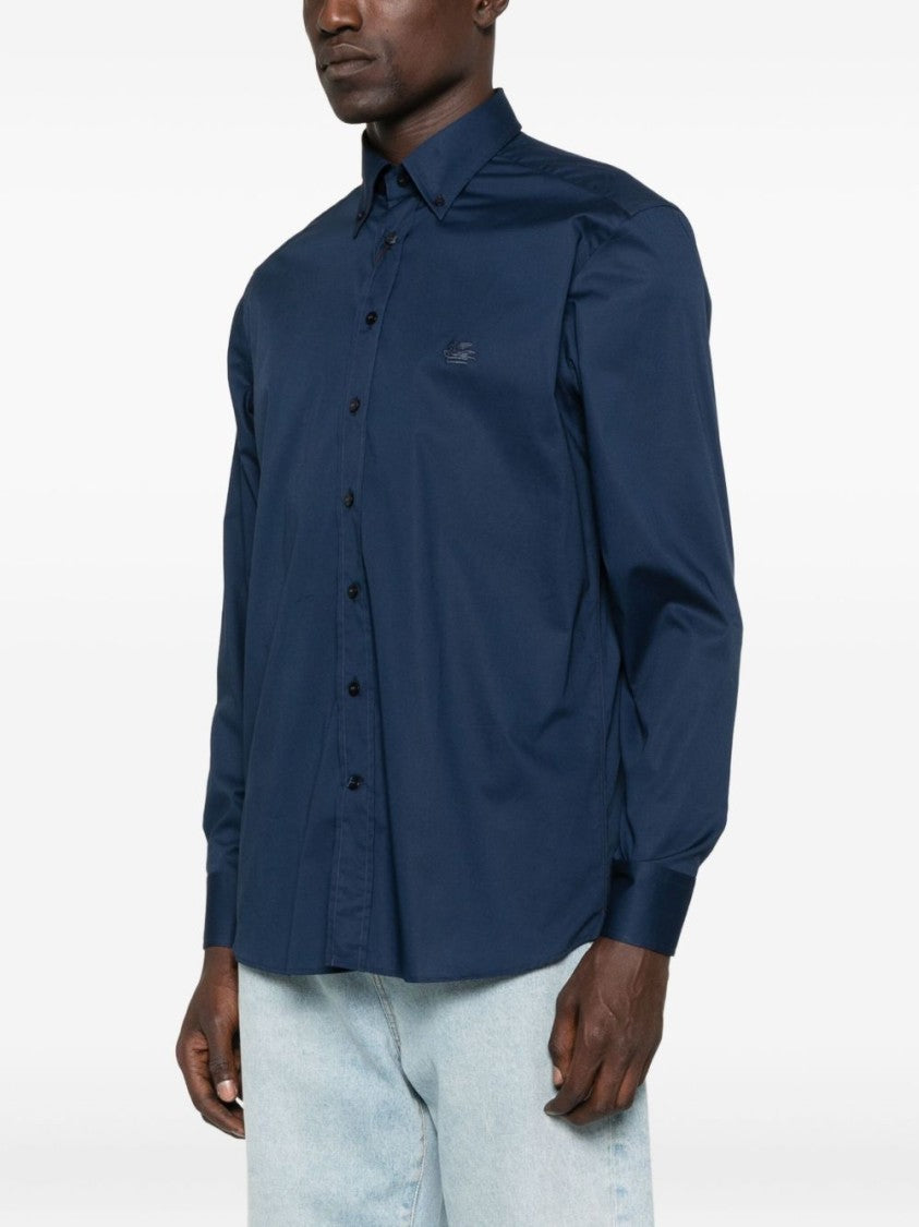 Etro Tailored Blue Shirt With Button-Down Design