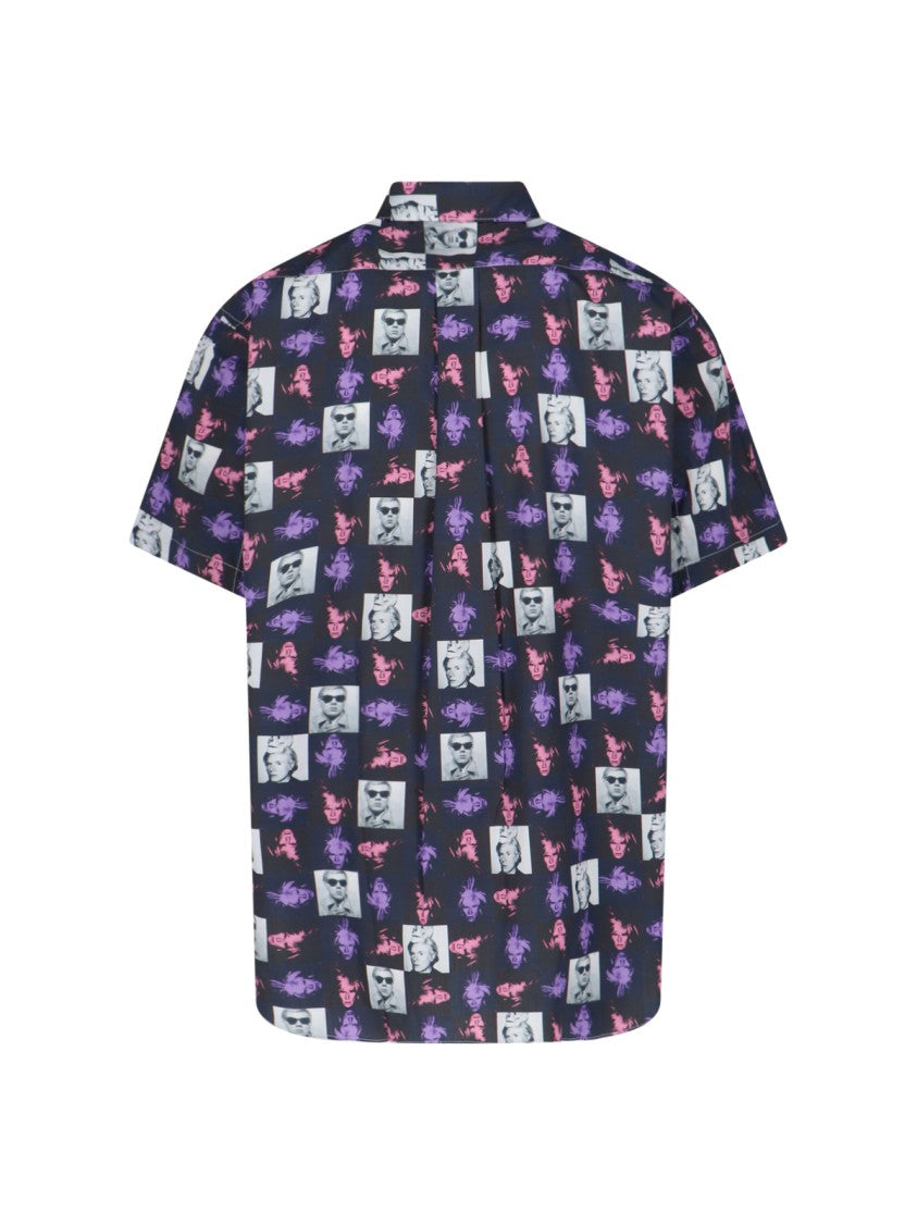 Comme Des Garçons Warhol Shirt In Cotton Multicoloured Print