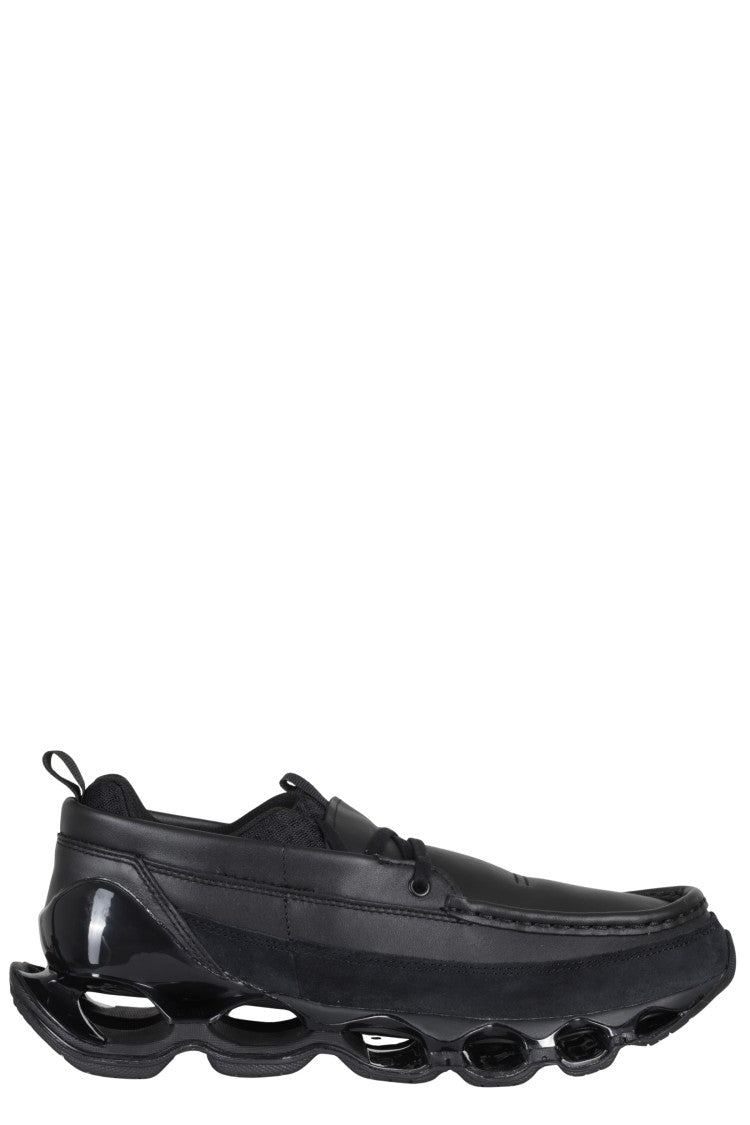 Mizuno Black Wave Prophecy Moc Square Toe Leather Rubber Sneakers