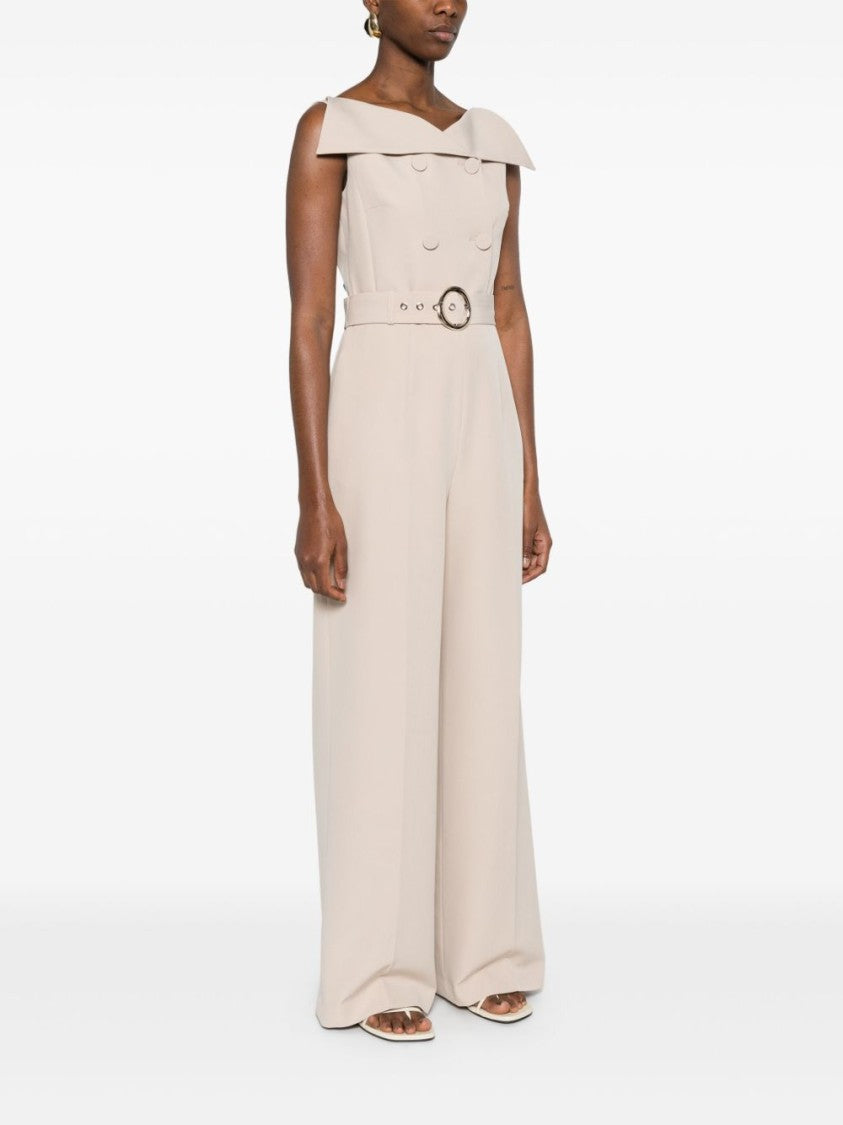 Liu Jo Asymmetric Neckline Beige Dress