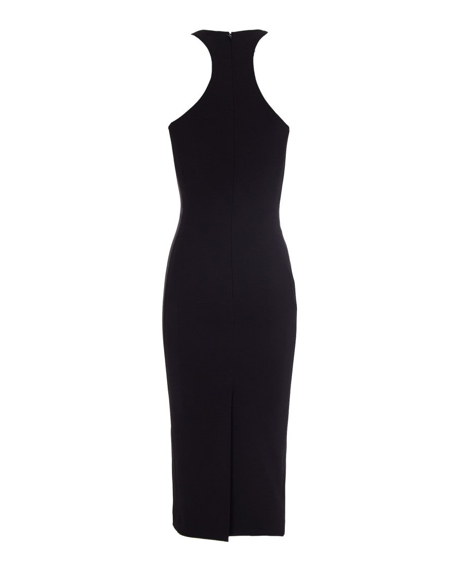 Elisabetta Franchi Black Dress With Gold Detail