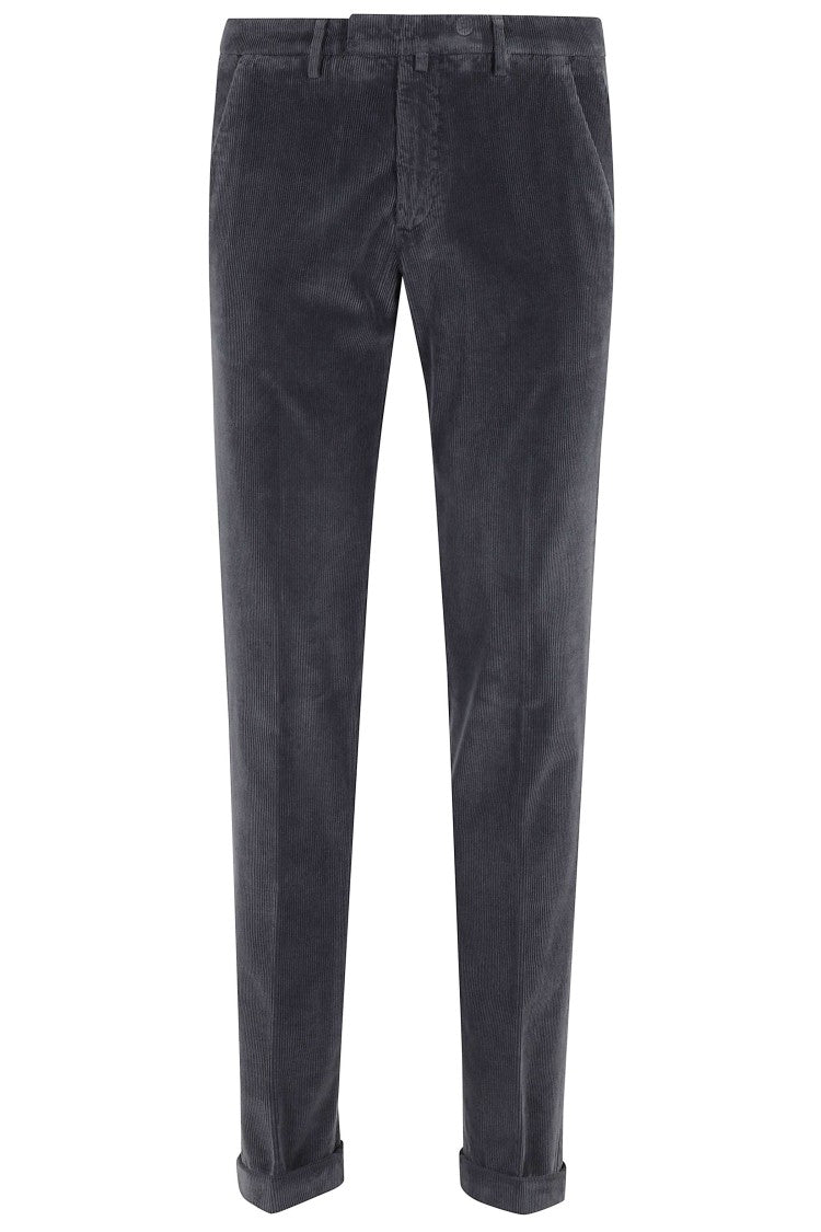 Briglia Anthracite 1000R Tencel Velvet Straight-Leg Pants