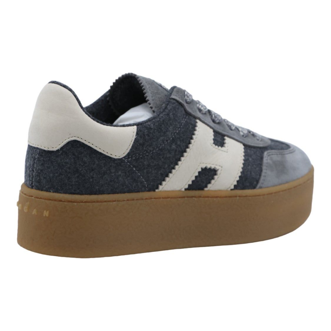 Hogan Platform Sneakers With Prominent Logo And Textural Contrast
