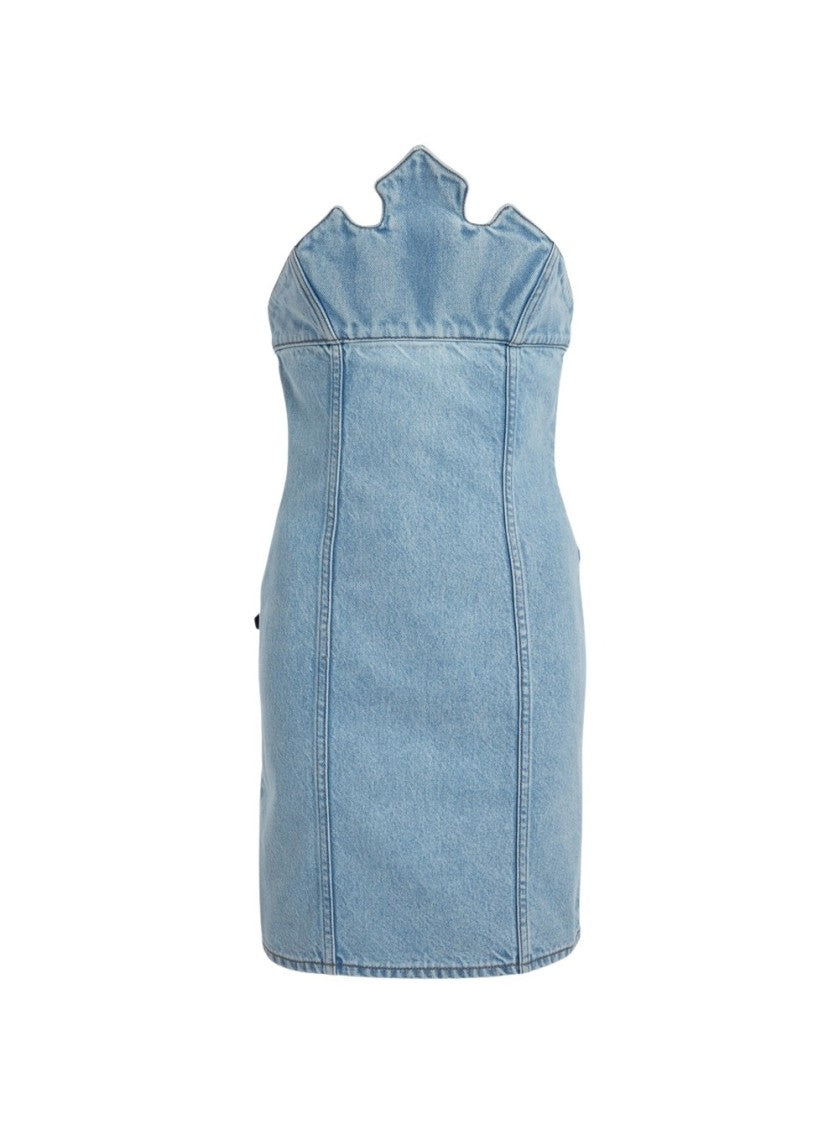 Coperni X Disney Crown Denim Dress - Blue