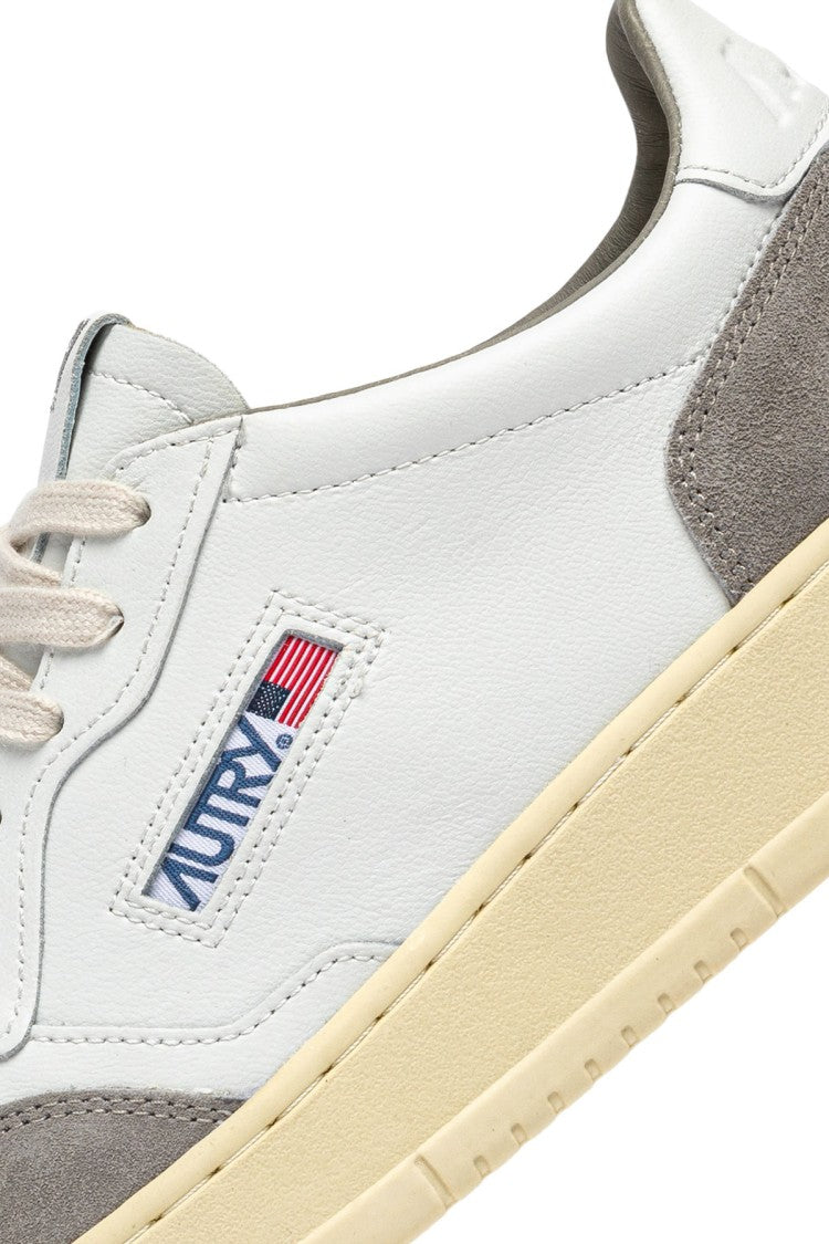 Autry Grey Medalist Suede Leather Sneakers