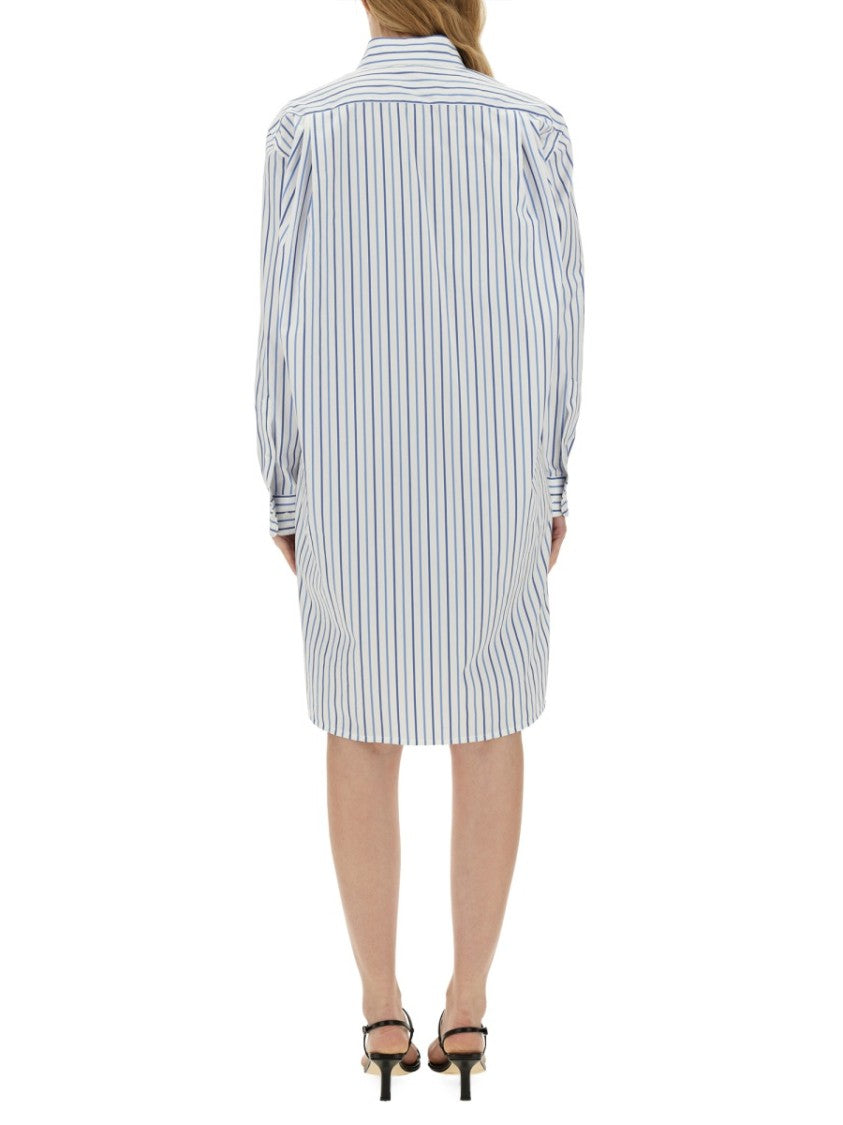 Dries Van Noten Oversized Cotton Shirt With Bold Stripe Pattern