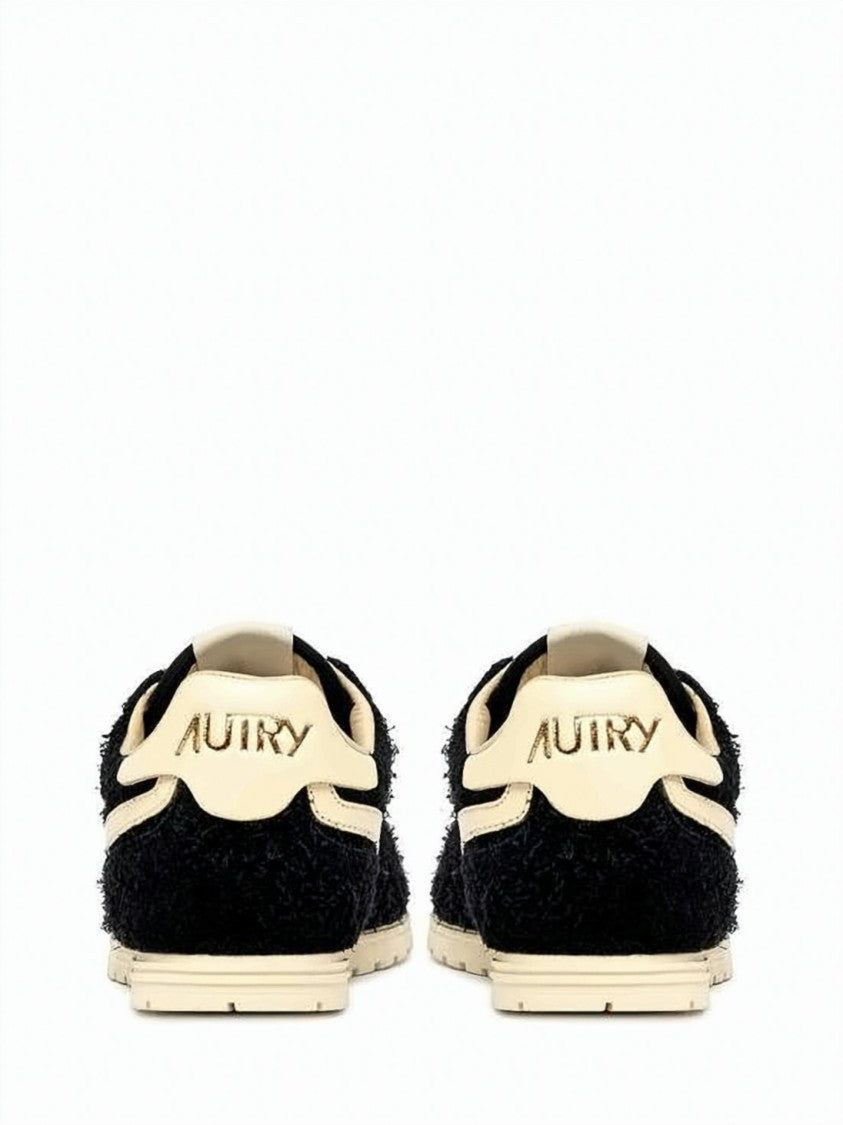 Autry Textured Black Suede Sneakers