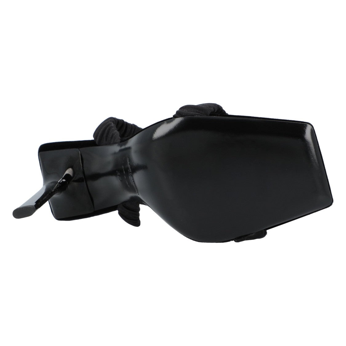 Saint Laurent Pam Sandals In Satin Crepe Black