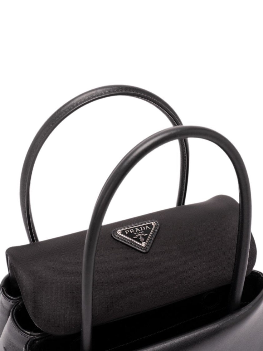 Prada Black Structured Smooth Calf Handbag