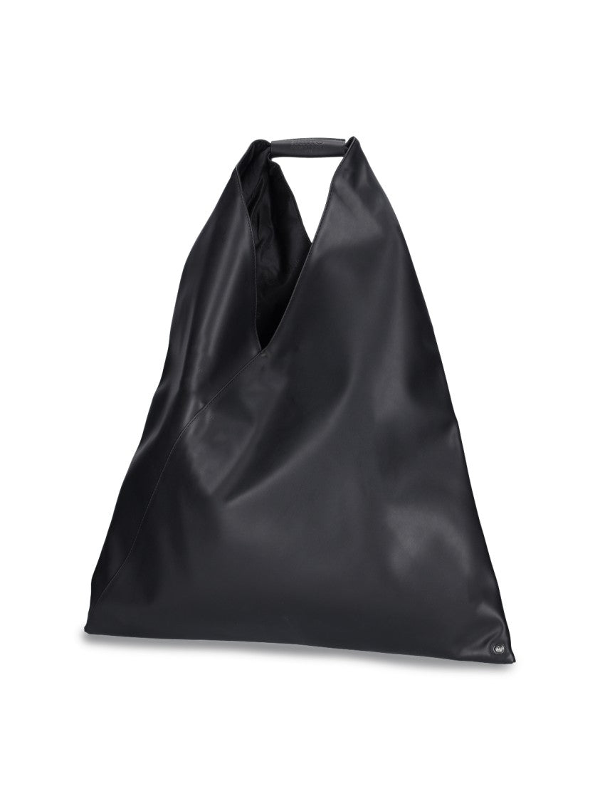 Mm6 By Maison Margiela Triangular Black Bag With Padded Handle