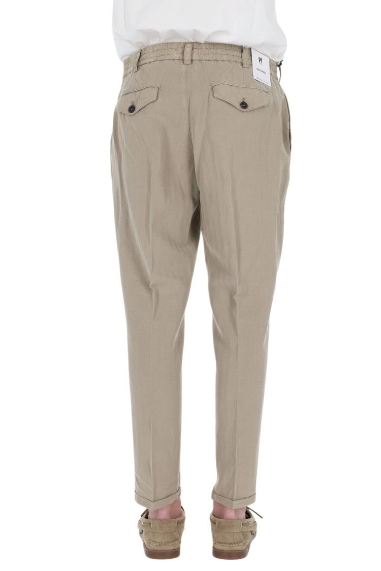 Pt Torino The Rebel Herringbone Lyocell Pants