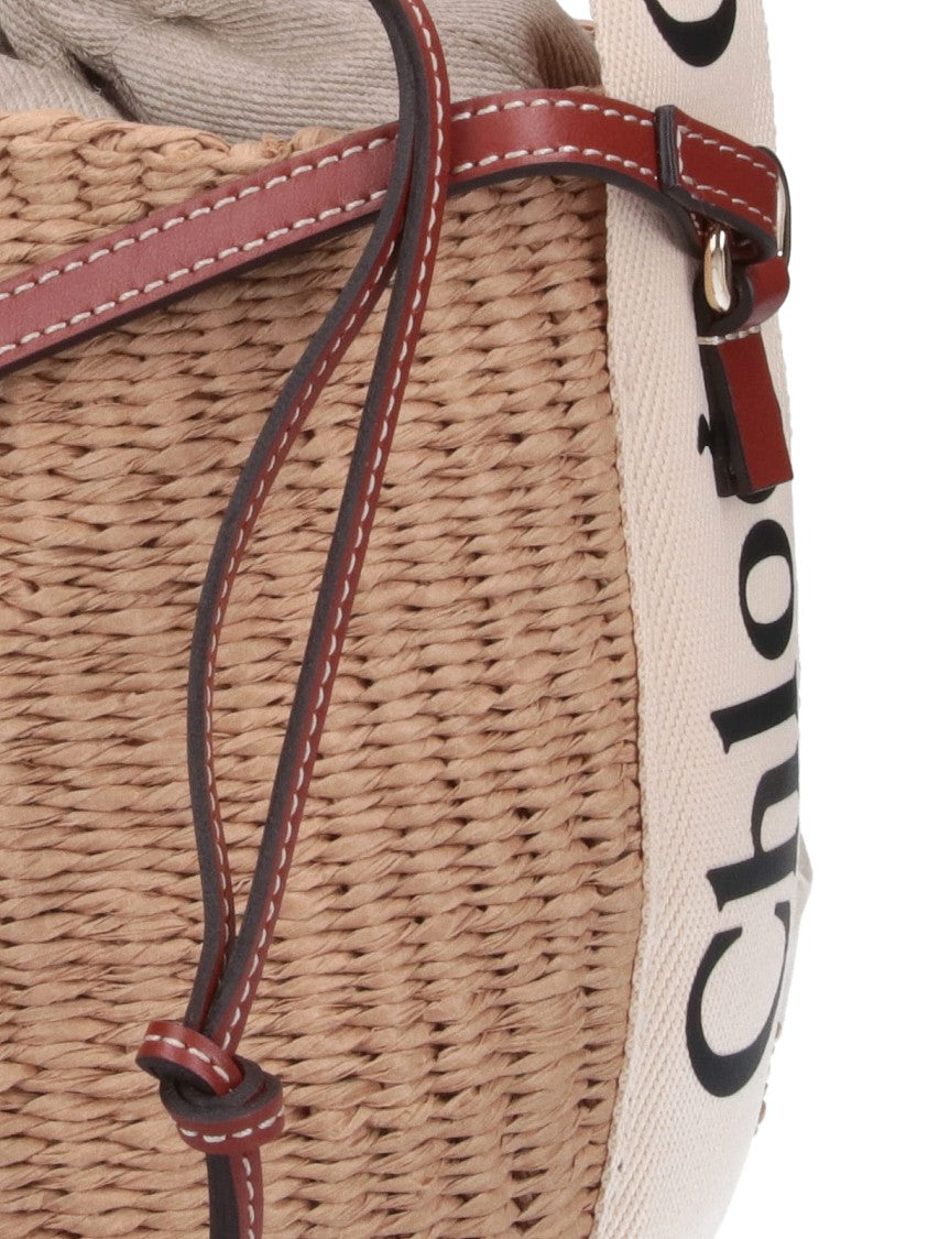 Chloé Small Woven Bucket Bag With Eco-Friendly Materials