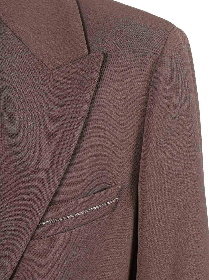 Peserico Brown Double Breasted Jacket