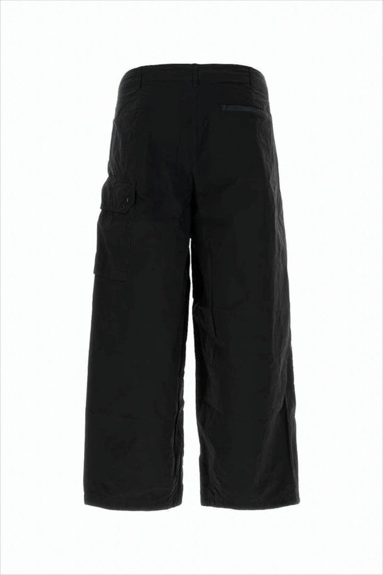 Ten C Straight-Leg Pants With Wide Design And Side Pockets