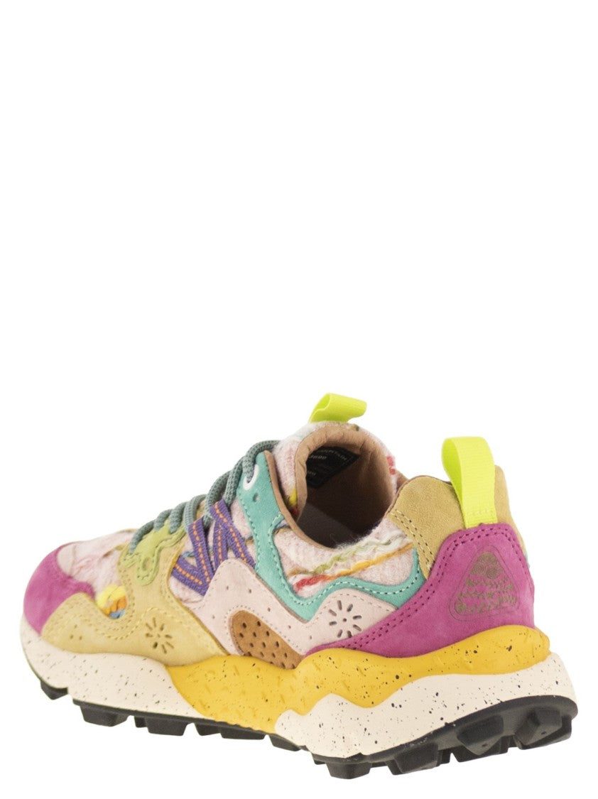 Flower Mountain Yamano 3 - Sneakers In Suede And Technical Fabric