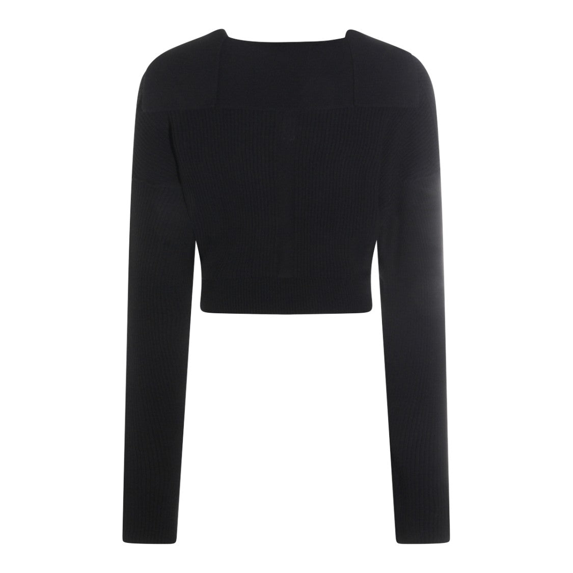 Rick Owens Black Wool Cropped Sweater