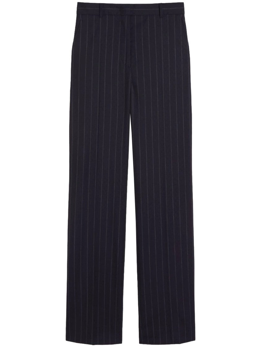 Max Mara Enfasi High-Waisted Pinstriped Wide-Leg Trousers