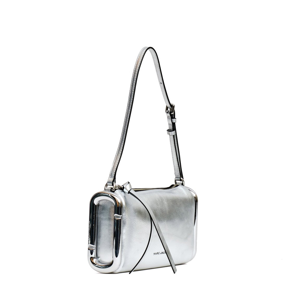 Marc Jacobs Metallic Leather Shoulder Bag With Adjustable Strap
