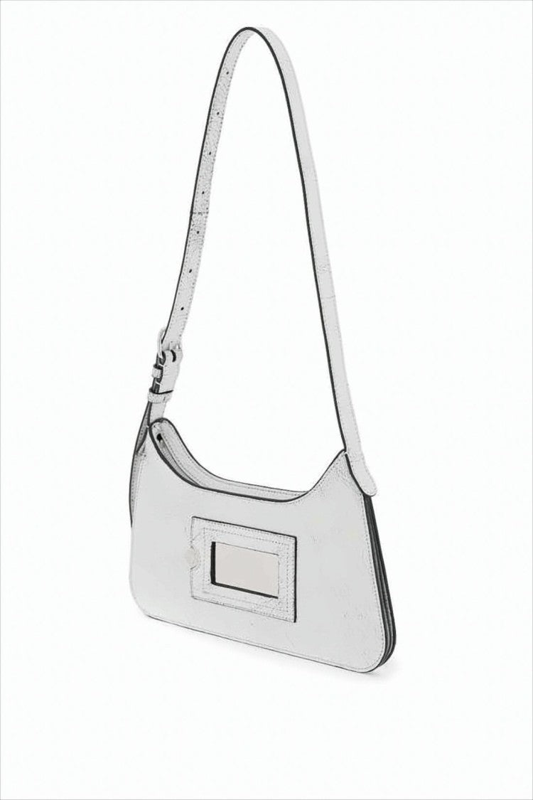 Acne Studios Smooth Leather Shoulder Bag With Metal Plaque