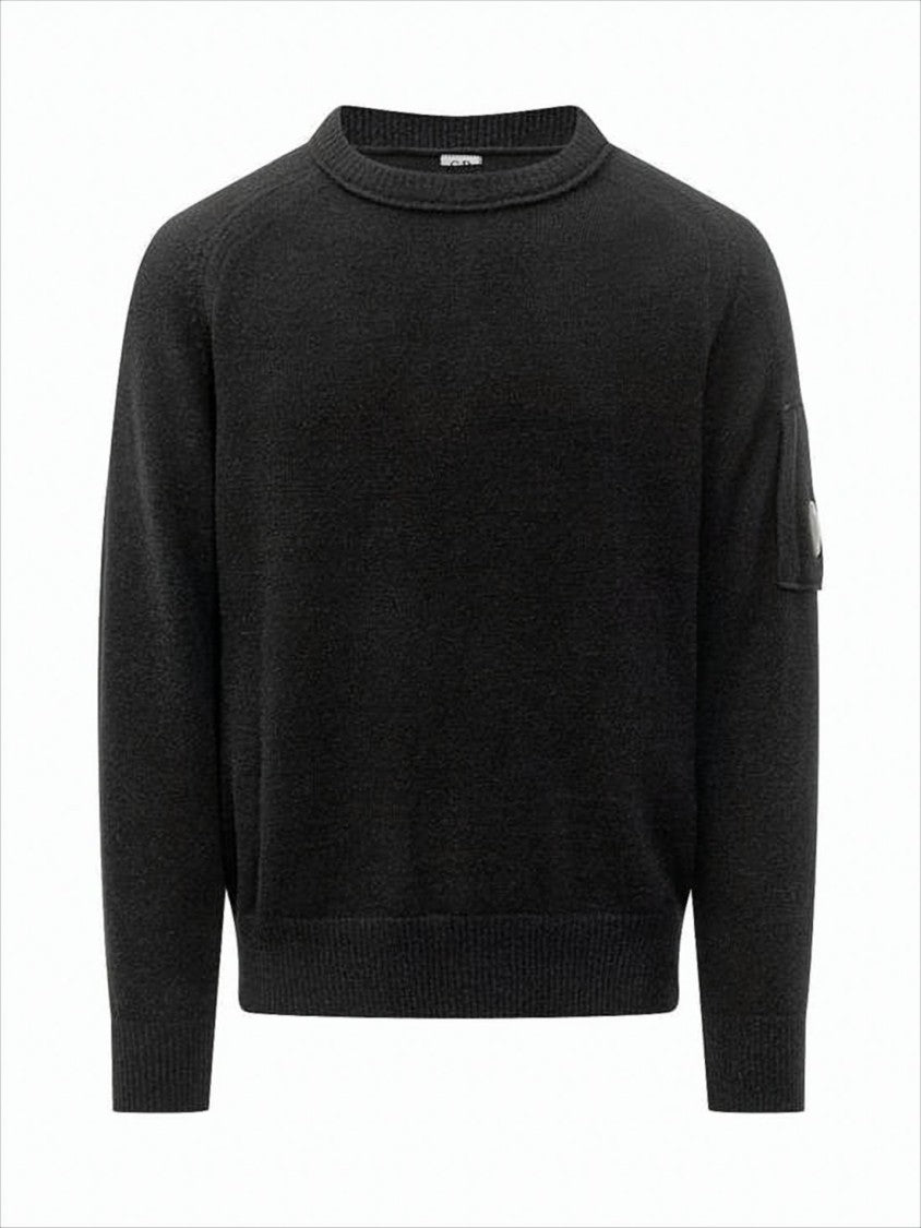 C.P. Company Minimalist Black Crewneck Sweater