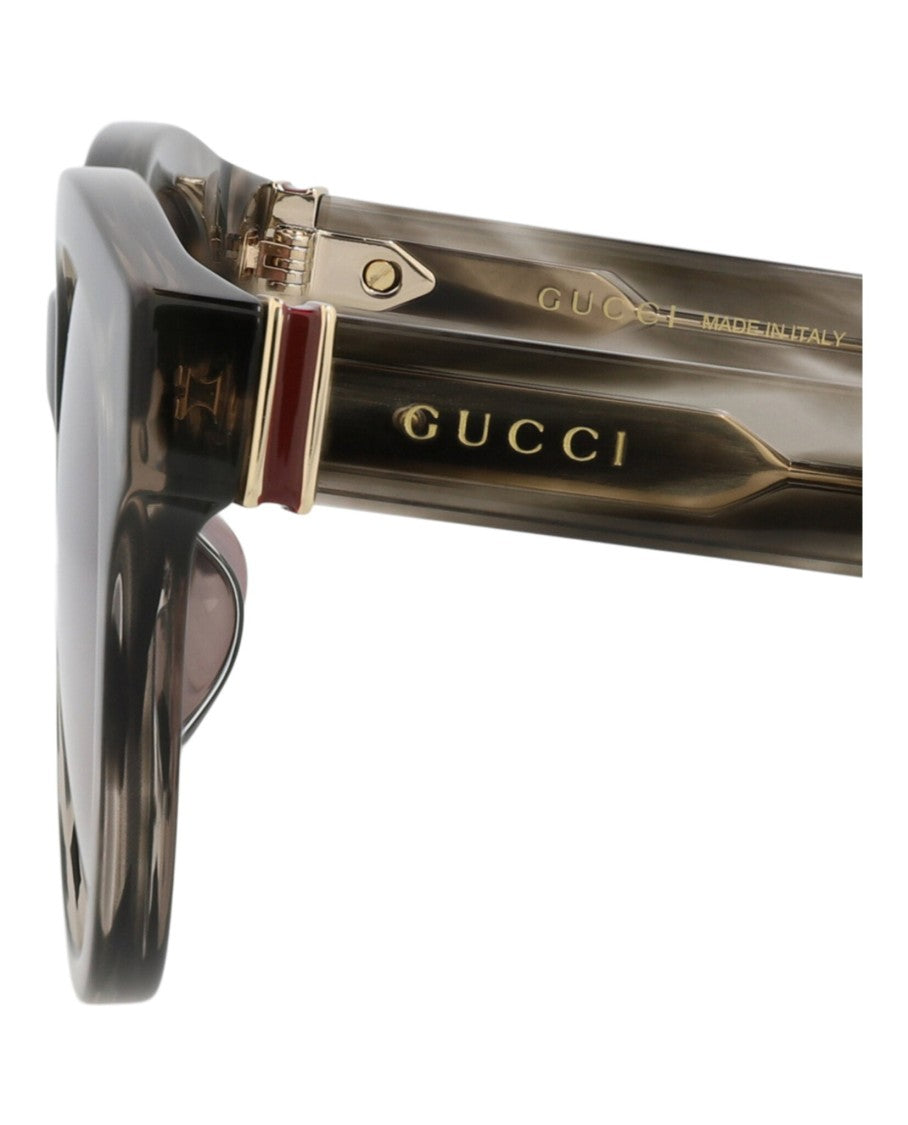 Gucci Round-Frame Sunglasses In Recycled Acetate With Velvet Case