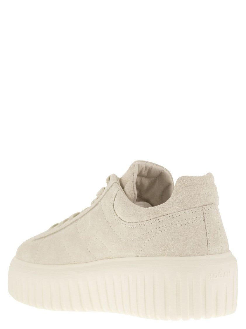 Hogan Suede H-Stripes Sneakers With Extra-Light Sole