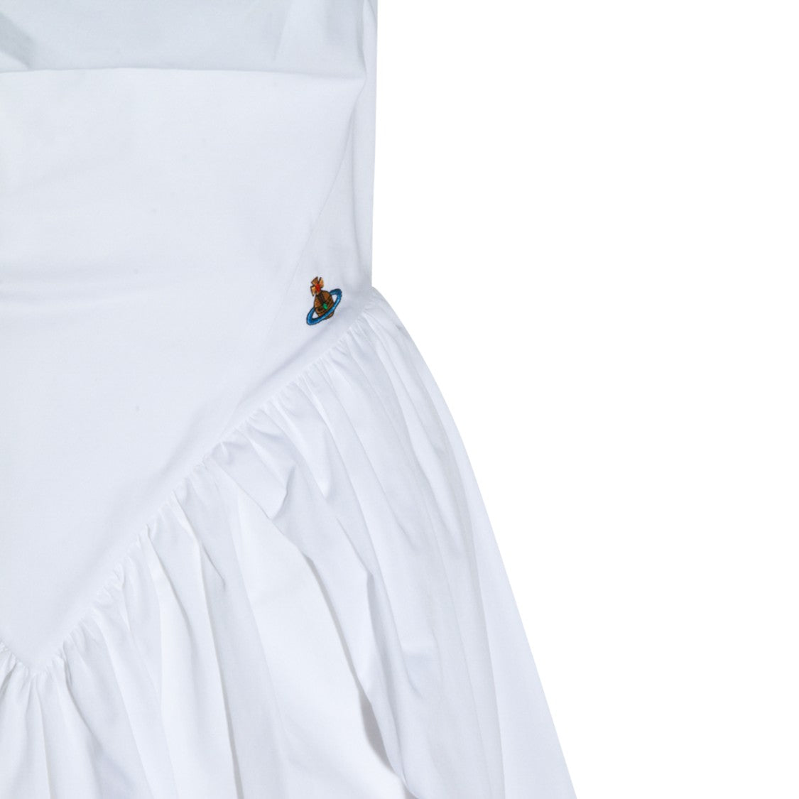 Vivienne Westwood Structured Bodice Midi Dress With Draped Neckline