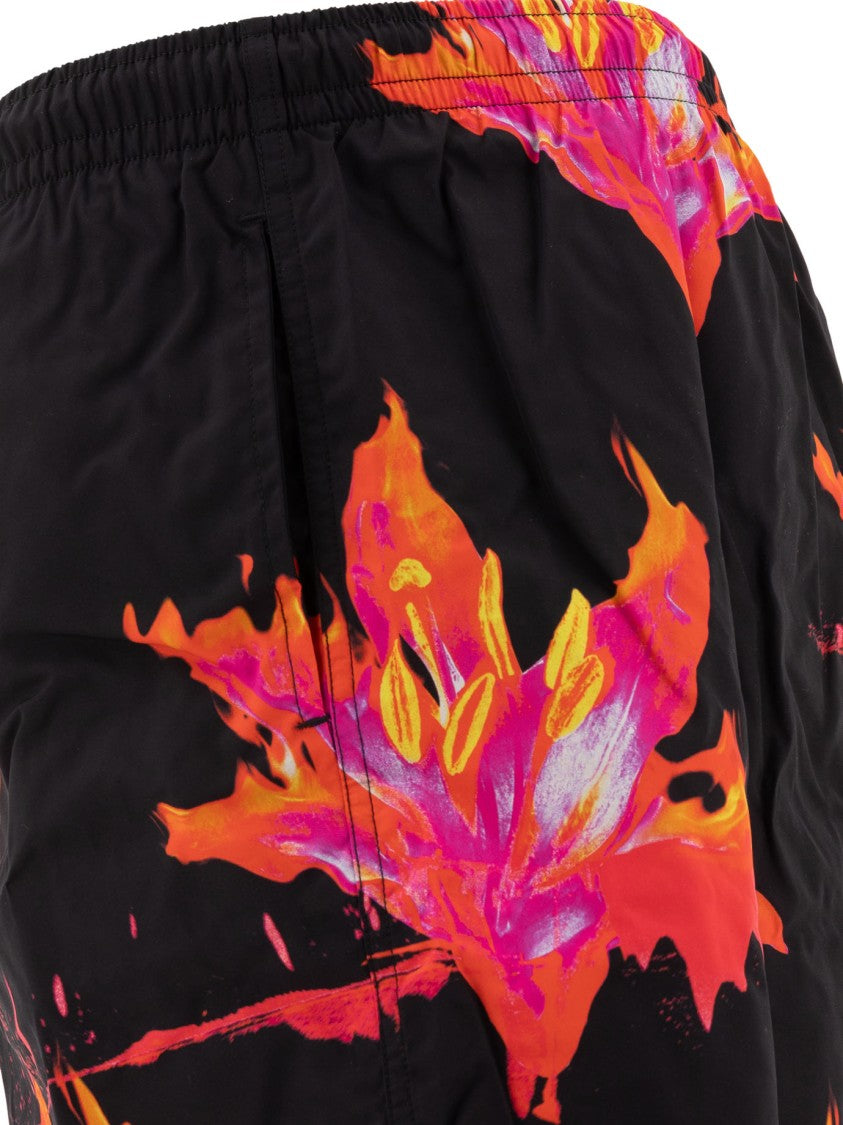 Alexander Mcqueen Printed Swim Shorts