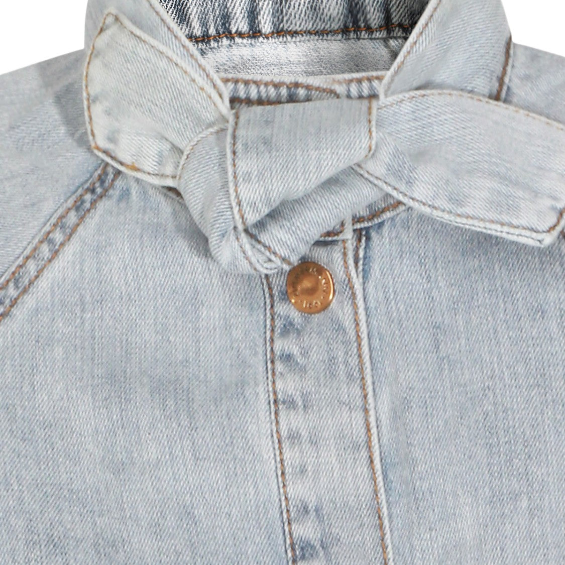 Zimmermann Light-Wash Denim Shirt With Knotted Detail