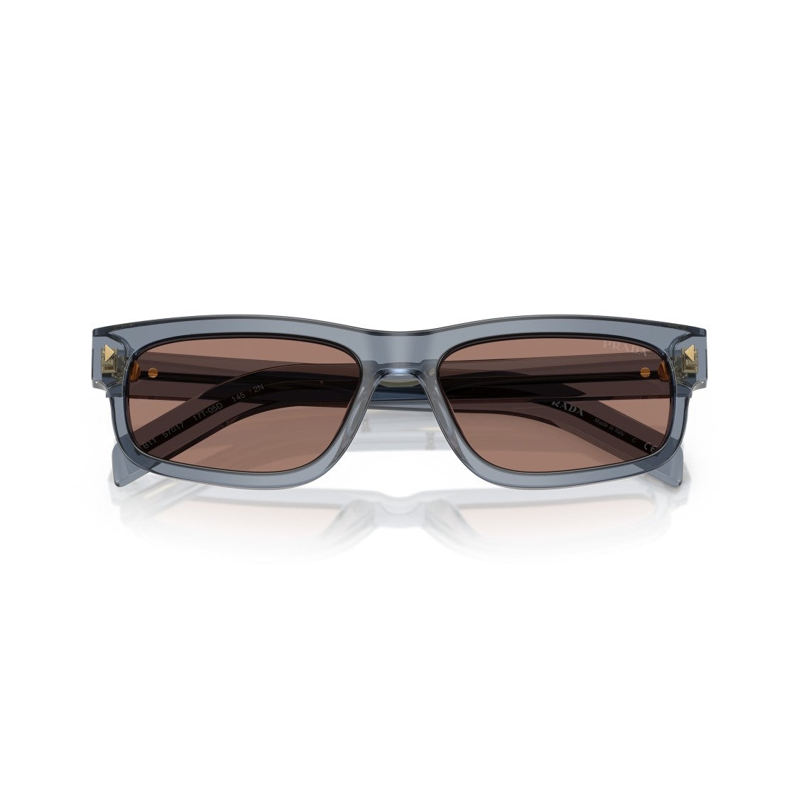 Prada 0Pr B11s Rectangular Translucent Acetate Sunglasses