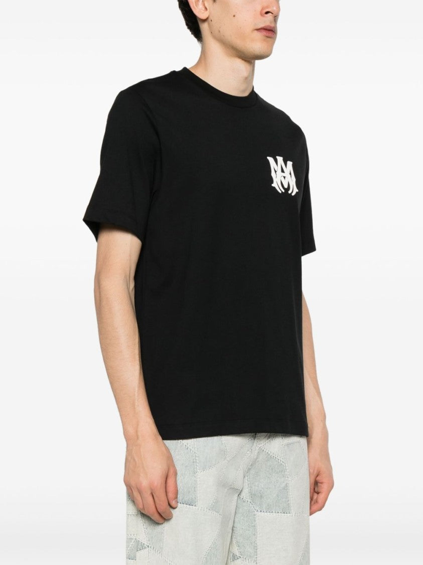 Amiri Black Short-Sleeve T-Shirt With Logo Accents