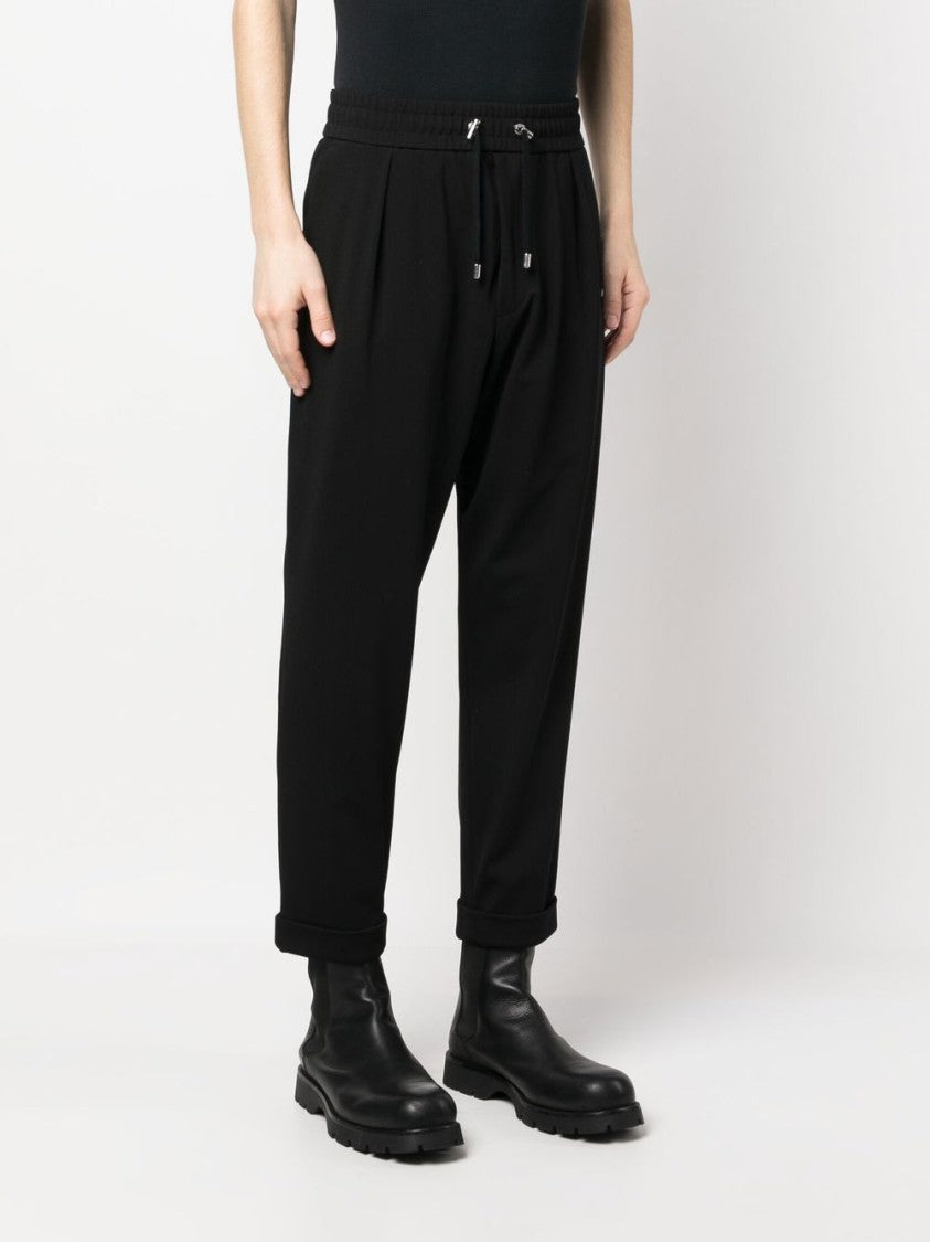 Balmain Drop-Crotch Cropped Trousers