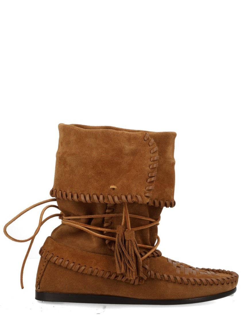 Isabel Marant Winki Soft Suede Whipstitch Boots