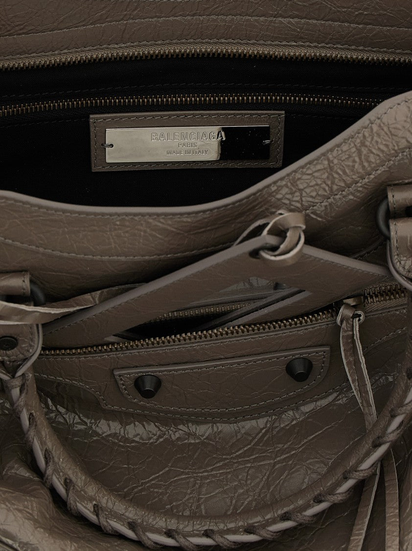 Balenciaga 'Le City M' Studded Lambskin Handbag